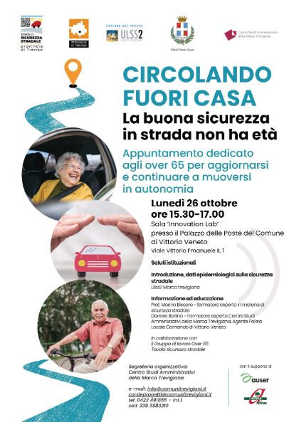 «CIRCOLANDO FUORI CASA»: A VITTORIO VENETO UN INCONTRO SULLA SICUREZZA STRADALE DEDICATO AGLI OVER 65