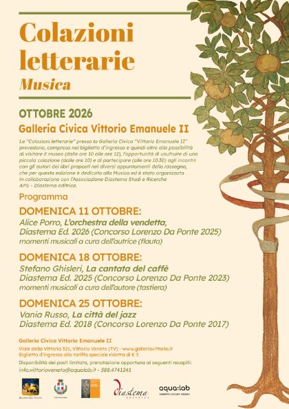 Colazioni letterarie - Musica ottobre: 2026 Galleria Civica «Vittorio Emanuele II»